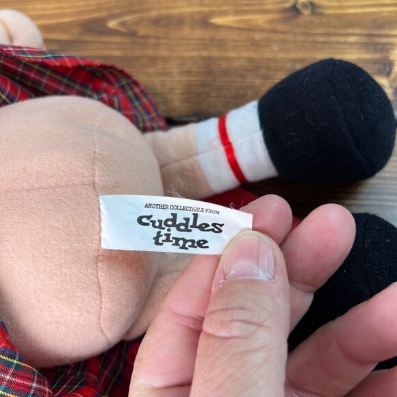 Cuddles Time Scottish-Inspired Plush Doll With Tartan Plaid Outfit & Hat - Picture 8 of 12